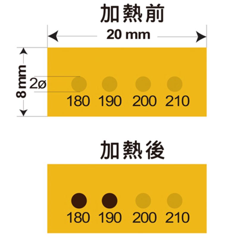 日油技研工業 サーモラベル(R)3E 210度 不可逆性 20枚入 3E-210 通販